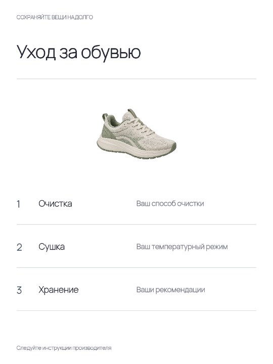 Уход за кроссовками · Основа