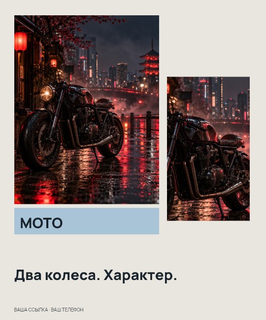 MOTO · Два колеса. Характер.