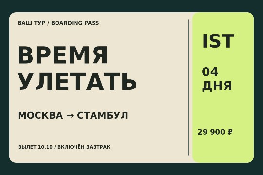 Посадочный · билет в отпуск
